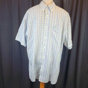 Ariat Button-Up Mens XL Checkered Wrinkle Free Short Sleeve